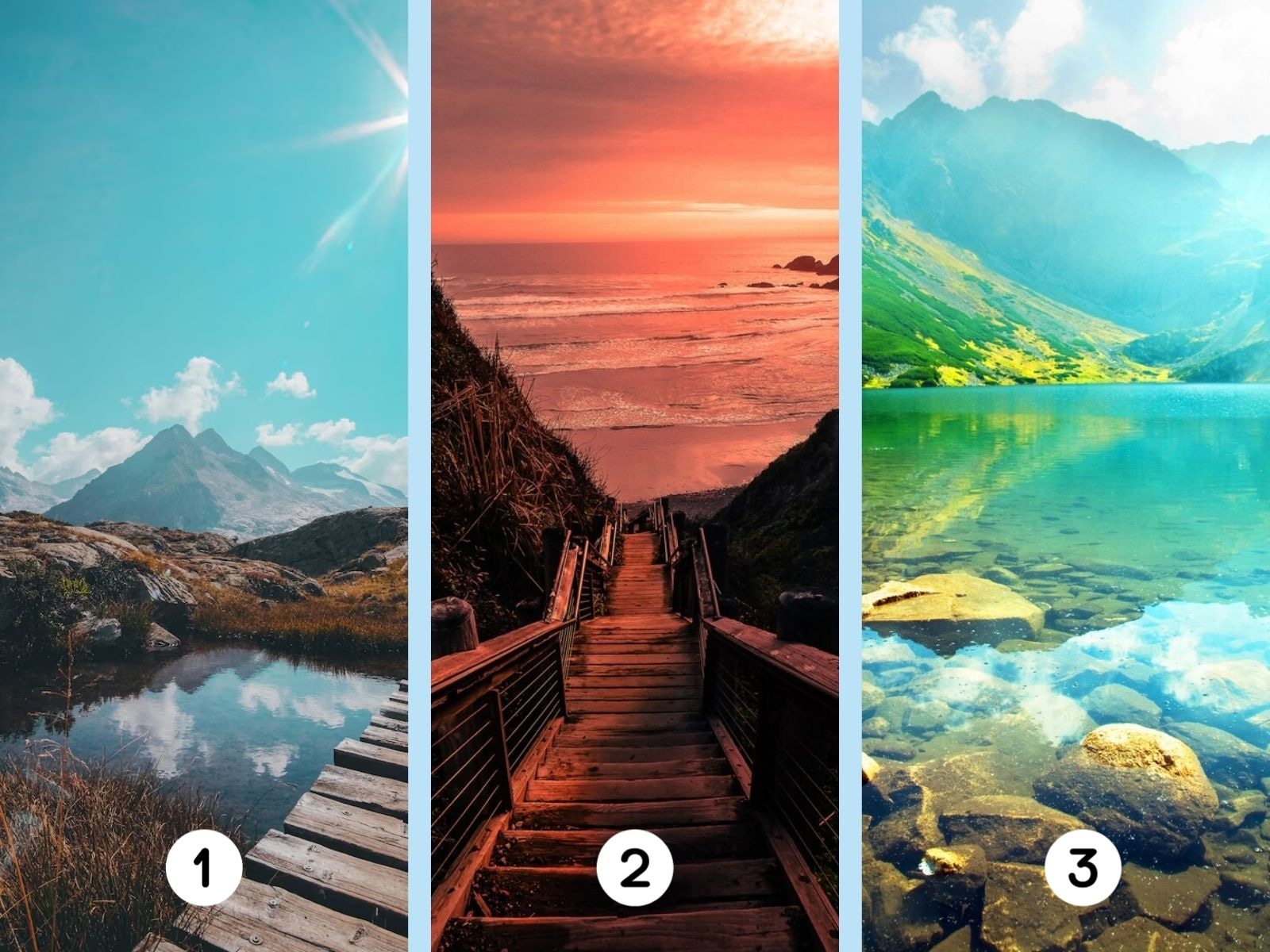 TEST VISUAL | La mayoría de paisajes cuenta con vistas espectaculares. (Foto: Composición Freepik / Depor)