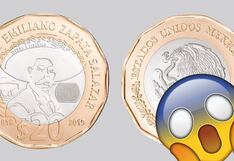 ¿Por qué una moneda de 20 pesos de Emiliano Zapata está siendo vendida en 2 millones?