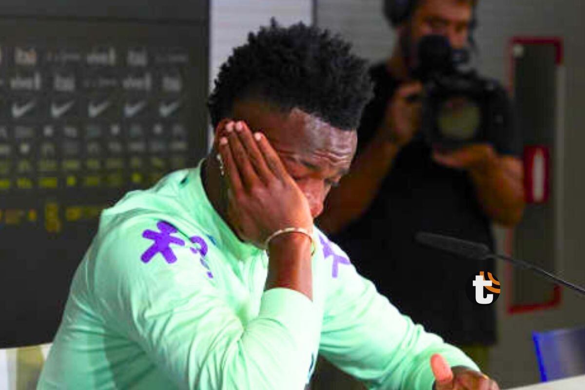 Vinícius no pudo con el llanto al tratar tema del racismo (Foto: EFE)