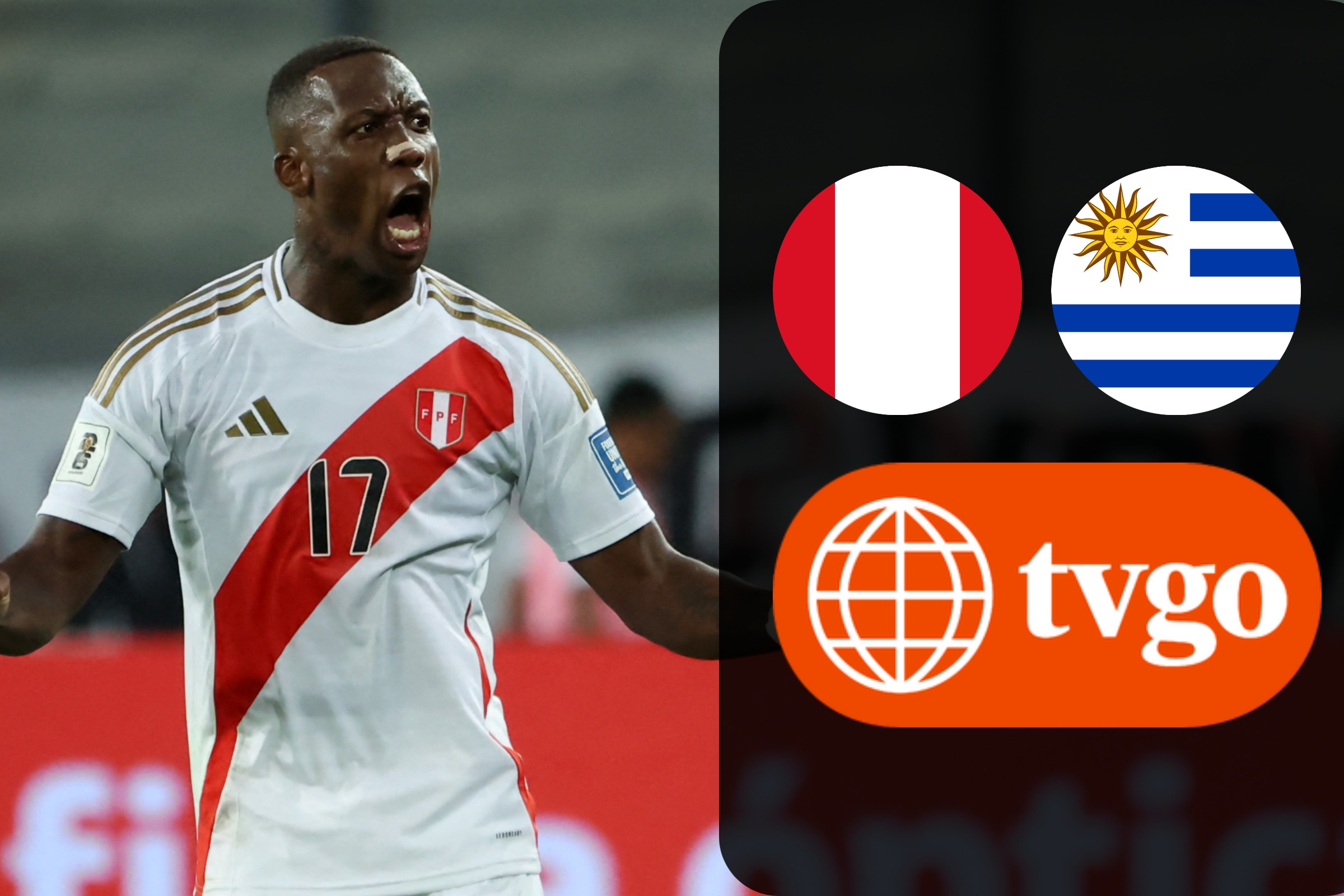 Señal de TVGo online para ver Perú vs. Uruguay gratis por señal abierta, por la Jornada 17 de las Eliminatorias 2026. (Foto: AFP / Composición Depor)
