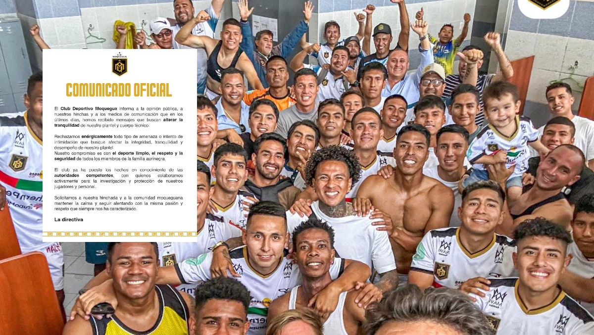 Deportivo Moquegua denunció mensajes extorsivos en las semifinales de la Liga 2. (Foto: Facebook)