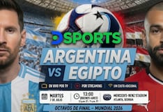 DSports televisó el partido Argentina 3-2 Egipto por la Copa del Mundo 2026
