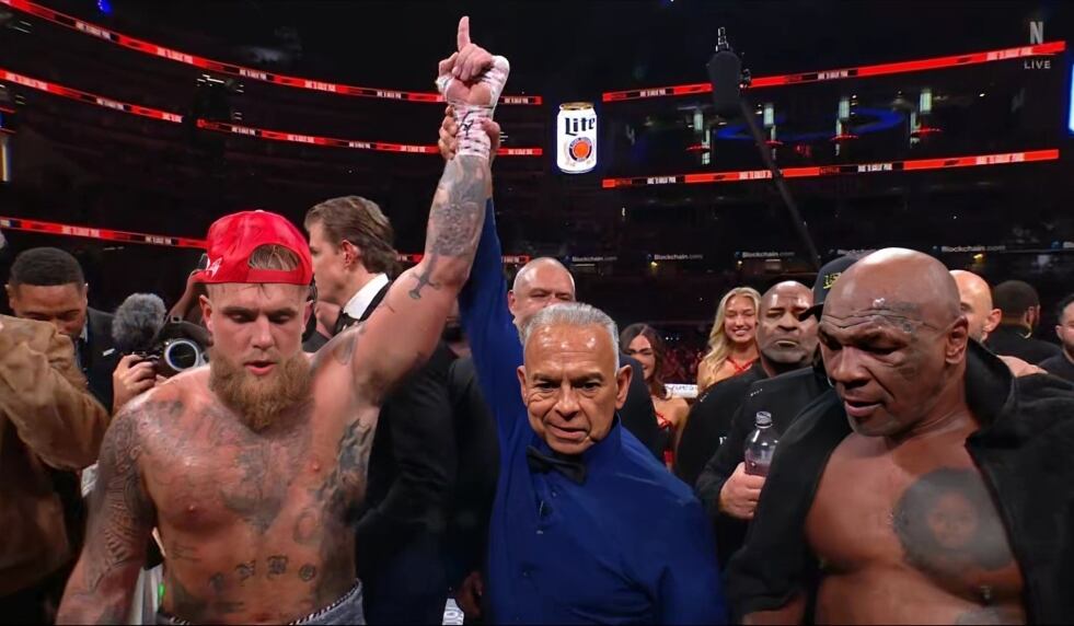 Jake Paul derrotó 74-78 a Mike Tyson en la pelea de boxeo. (Foto: Agencias).