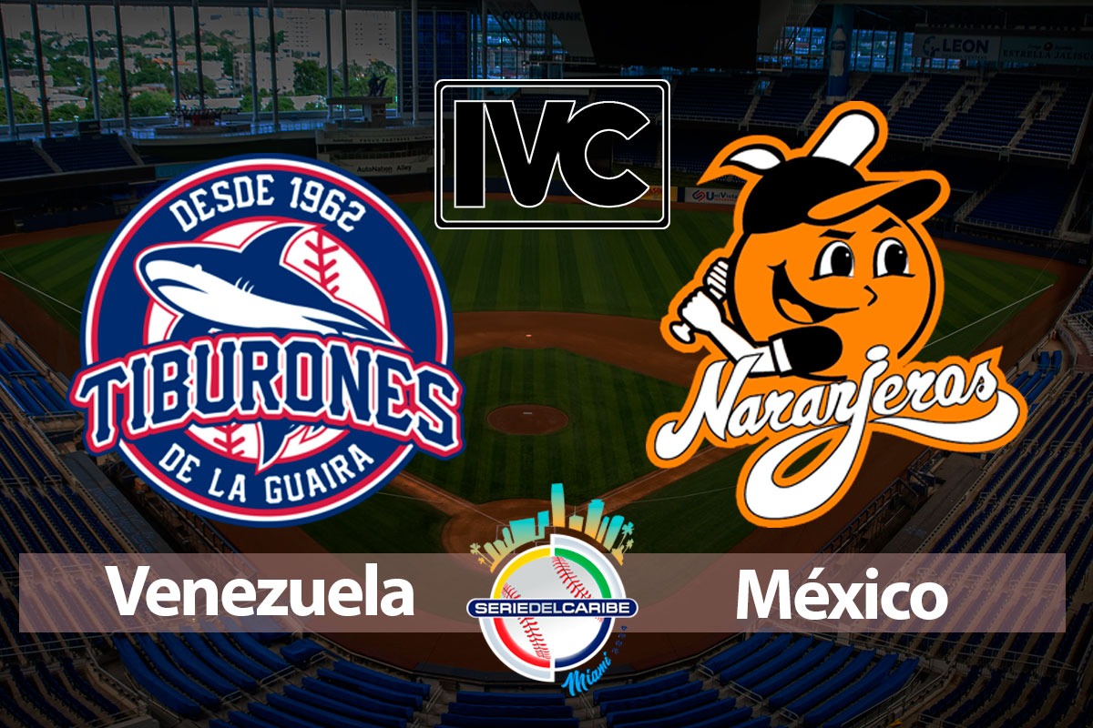 Señal de IVC En Vivo y En Directo para ver el partido Venezuela (Tiburones de La Guaira) vs. México (Naranjeros de Hermosillo) por la quinta fecha de la Serie del Caribe 2024. (Foto: Composición)