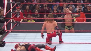 ¡De malas! AJ Styles perdió la oportunidad de quitarle el título de los Estados Unidos a Rey Mysterio por culpa de Randy Orton [VIDEO]