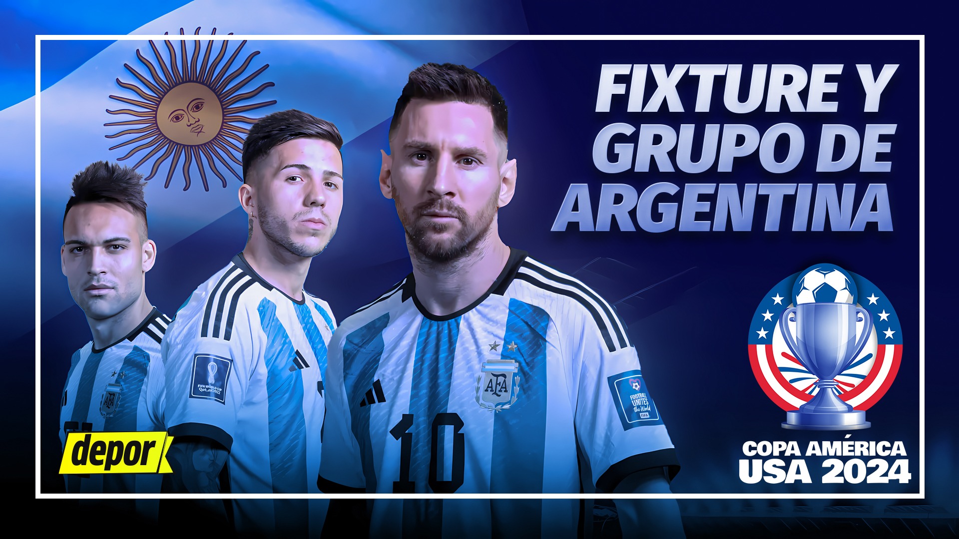 Revisa el grupo de Argentina en Copa América 2024: fixture, rivales, partidos y calendario. (Diseño: Depor).