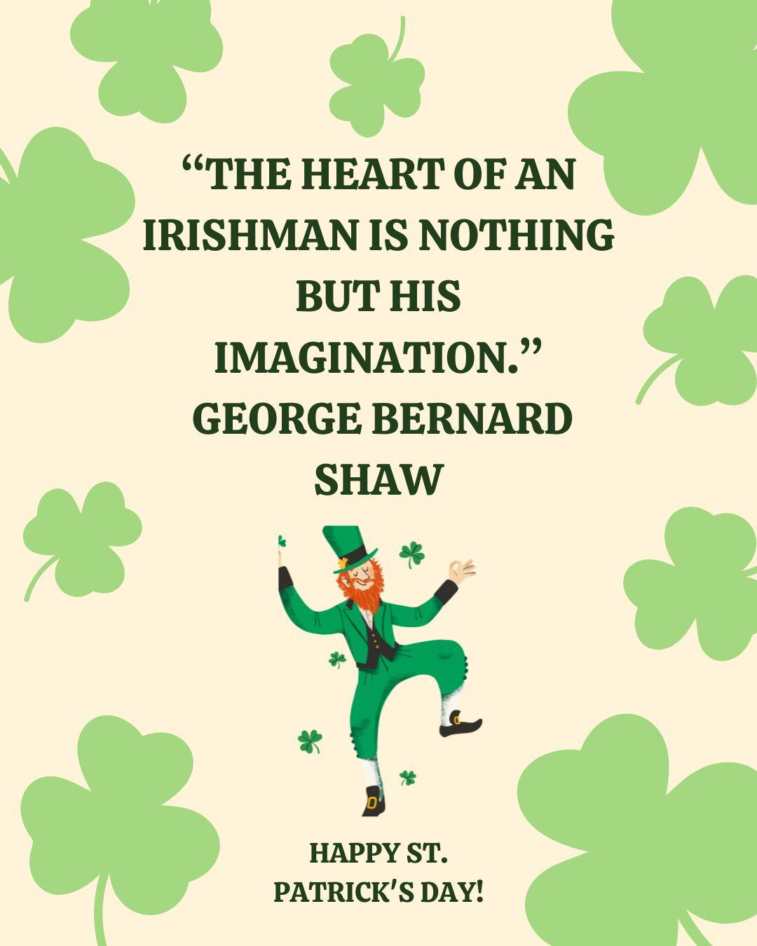 Congratulate your contacts for St. Patrick's Day with this fun image. (Photo: Composition Mix)