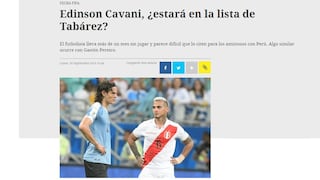 Edinson Cavani quedaría fuera de convocatoria para los partidos ante la Selección Peruana, según prensa de Uruguay