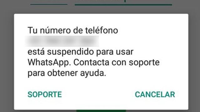 WhatsApp: qué significa y por qué aparece el mensaje “tu número de teléfono está suspendido”