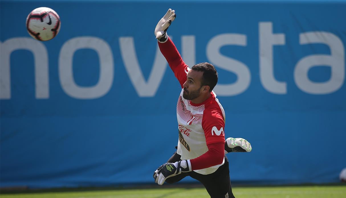 Jose Carvallo como seleccionado peruano entrenando en Videna. (Foto: GEC)