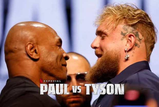 Netflix will live stream the Mike Tyson vs Jake Paul fight for its subscribers in the United States this Friday, November 15 from the AT&T Stadium in Arlington, Texas (Photo: AFP)