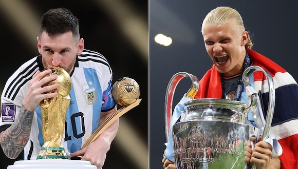 Este lunes 30 de octubre, el mundo conocerá al nuevo Balón de Oro 2023: ¿Lionel Messi o Erling Haaland?. (Foto: Agencias).
