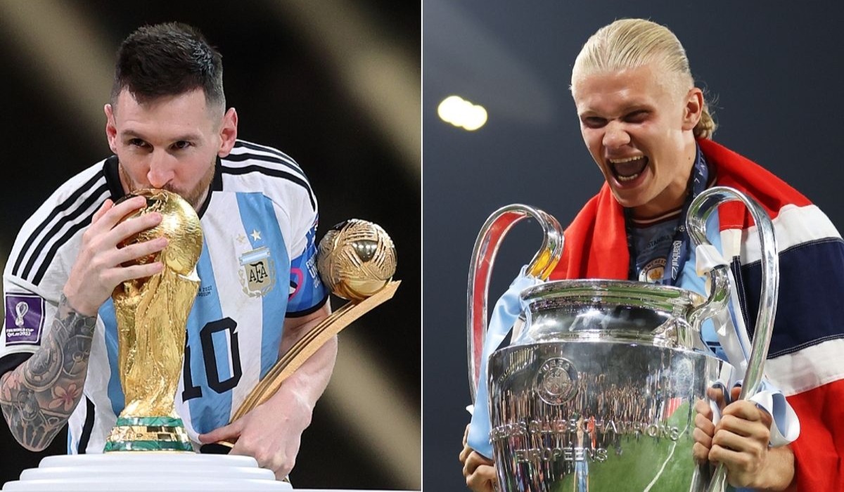 Este lunes 30 de octubre, el mundo conocerá al nuevo Balón de Oro 2023: ¿Lionel Messi o Erling Haaland?. (Foto: Agencias).
