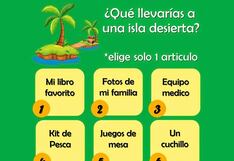 Descubre tu personalidad a través de lo que llevarías a una isla desierta