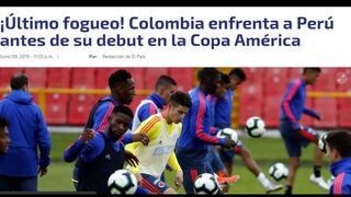 Perú vs. Colombia: así informa la prensa 'Cafetera' horas antes del amistoso internacional en fecha FIFA