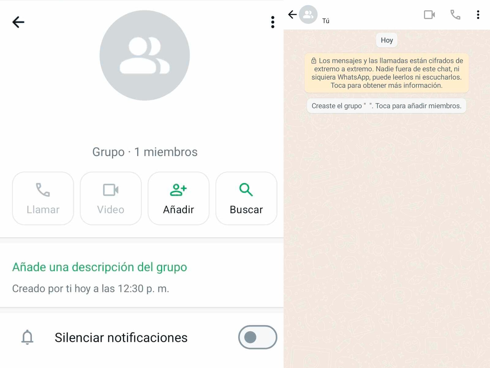 WHATSAPP | De esta manera quedará el nombre de tu grupo de WhatsApp en blanco. (Foto: MAG - Rommel Yupanqui)