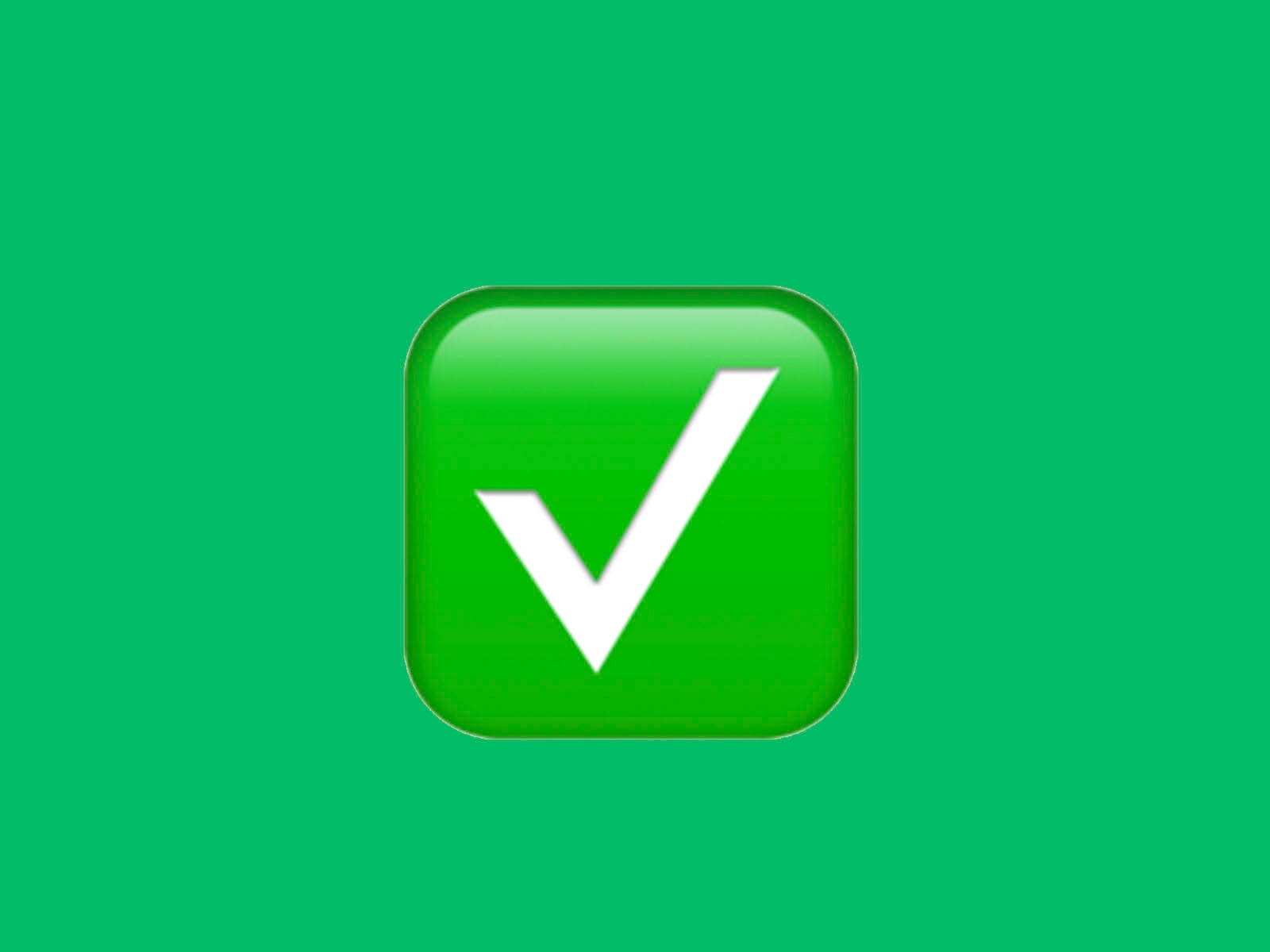 WHATSAPP | Si nunca entendiste lo que te dijo tu amigo con el check en fondo verde, aquí te lo contamos. (Foto: Emojipedia)