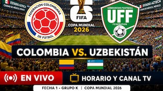 ¿A qué hora juega y en qué canal transmiten Colombia vs. Uzbekistán por el Mundial de Fútbol 2026 en EE.UU., México y España?