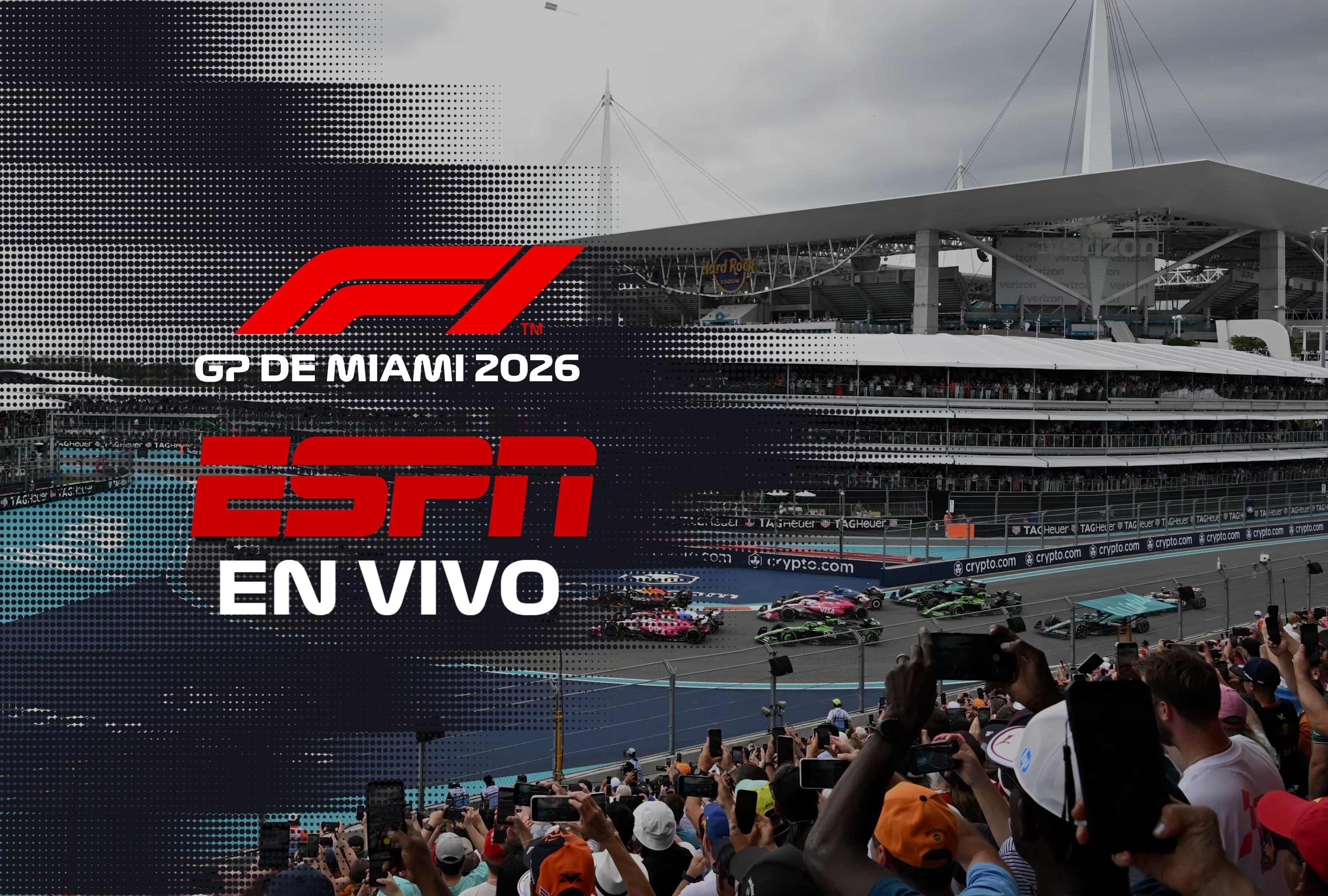 Sintoniza ESPN en vivo para ver la carrera del GP de Miami 2026. Te indicamos cómo acceder a la transmisión por F1 TV y Disney Plus Premium online desde Estados Unidos para seguir el desempeño de los mejores pilotos de la Fórmula 1. | Crédito: formula1.com / Composición Mag