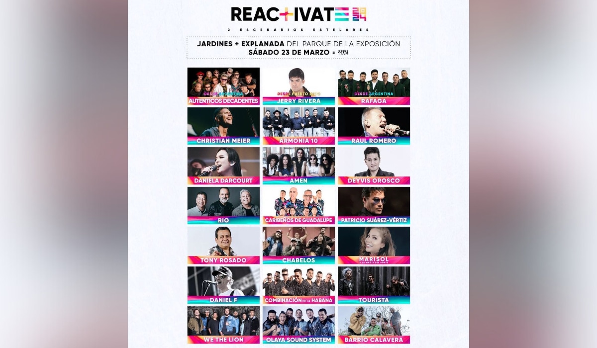 Festival Reactivate 2024: cuándo es, preventa, precios de entradas y quiénes cantarán (Foto: Teleticket).