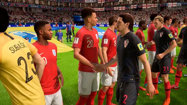 Inglaterra vs. Croacia: en FIFA 18 ya se jugó el encuentro de semifinales de Rusia 2018 [VIDEO]