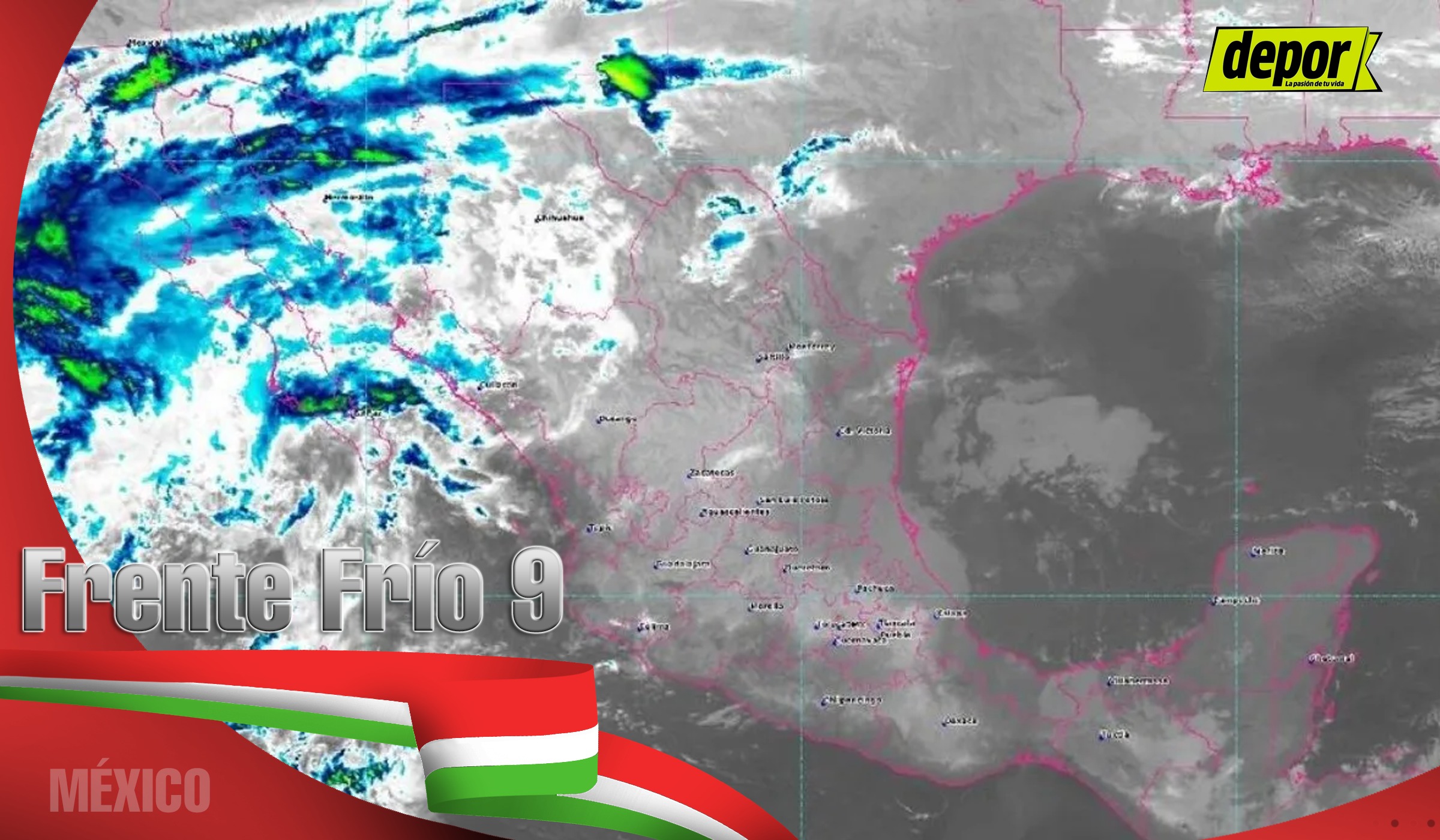 Conoce todos los detalles acerca del Frente Frío 9 (Foto: SMN)