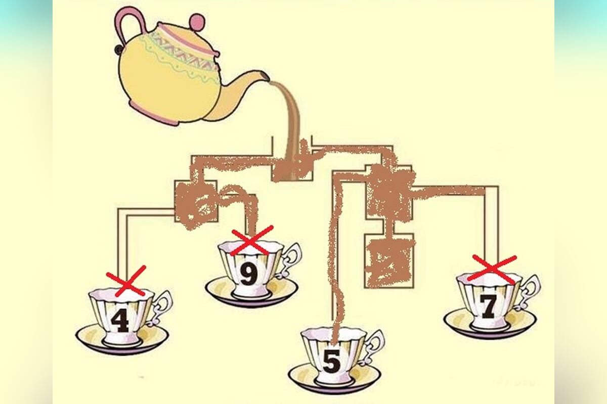 La taza que se llenará primero es la N.º 9 ¿Lograste acertar con tu respuesta? (foto: jagranjosh)