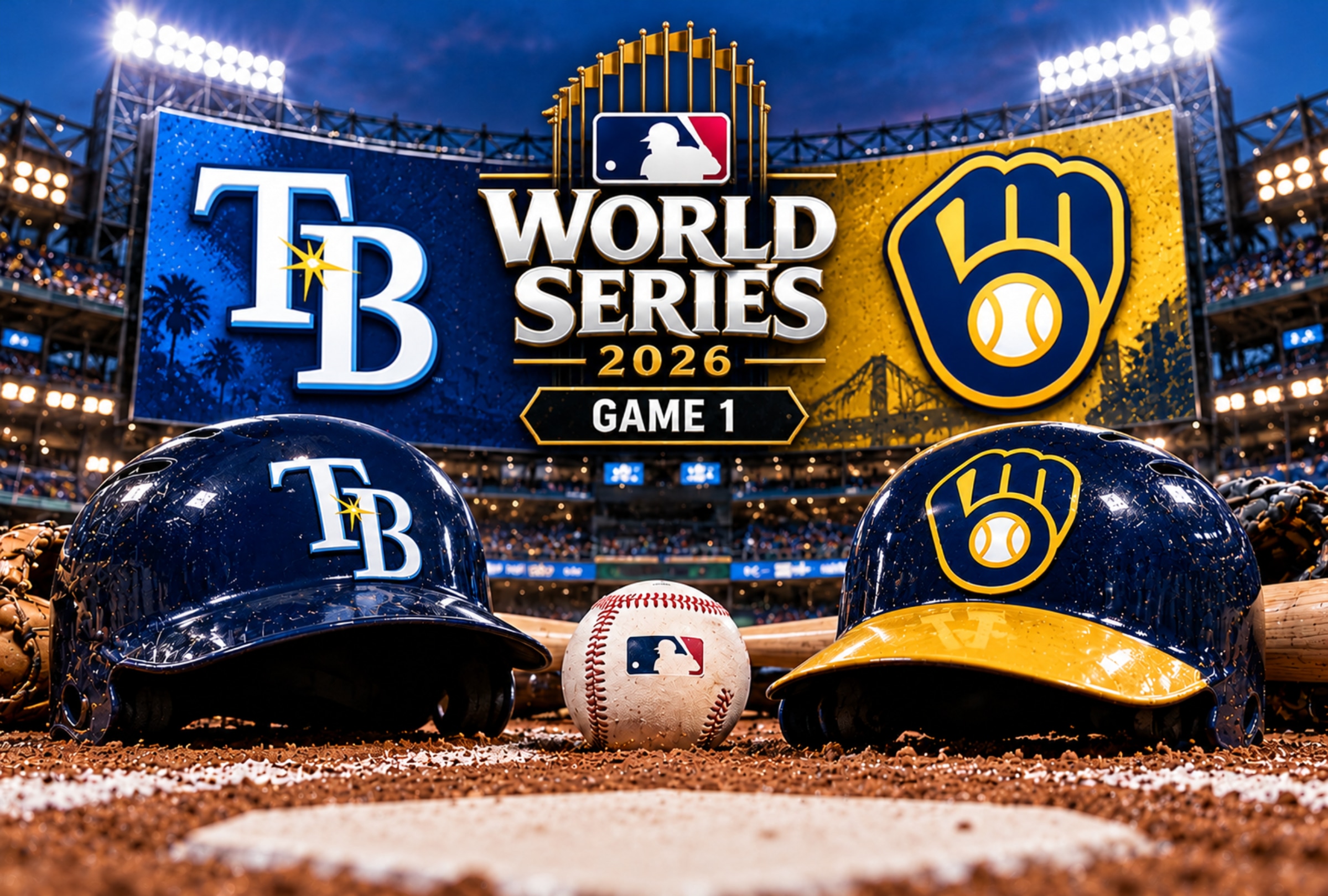 MILWAUKEE, WISCONSIN (UNITED STATES), 23/10/2026.- The Brewers host the Rays in World Series Game 1 on October 23. Get the first-pitch time, international time conversions, broadcast information and complete series schedule. PHOTO BY MLB.COM