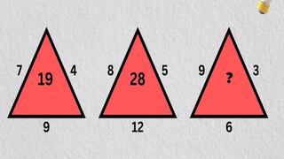 Reto matemático: calcula el número que falta en este desafío de triángulos