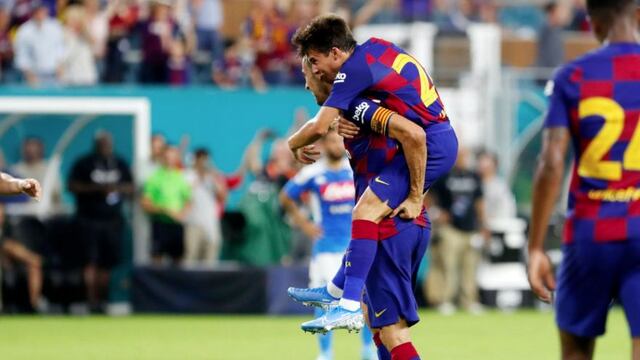 Las 'vacas sagradas' sostienen al Barcelona: culés derrotaron a Napoli en Miami en amistoso de pretemporada