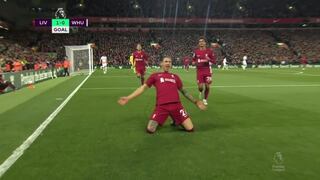 Darwin sigue en racha: el gol para el 1-0 de Liverpool ante West Ham por la Premier [VIDEO]