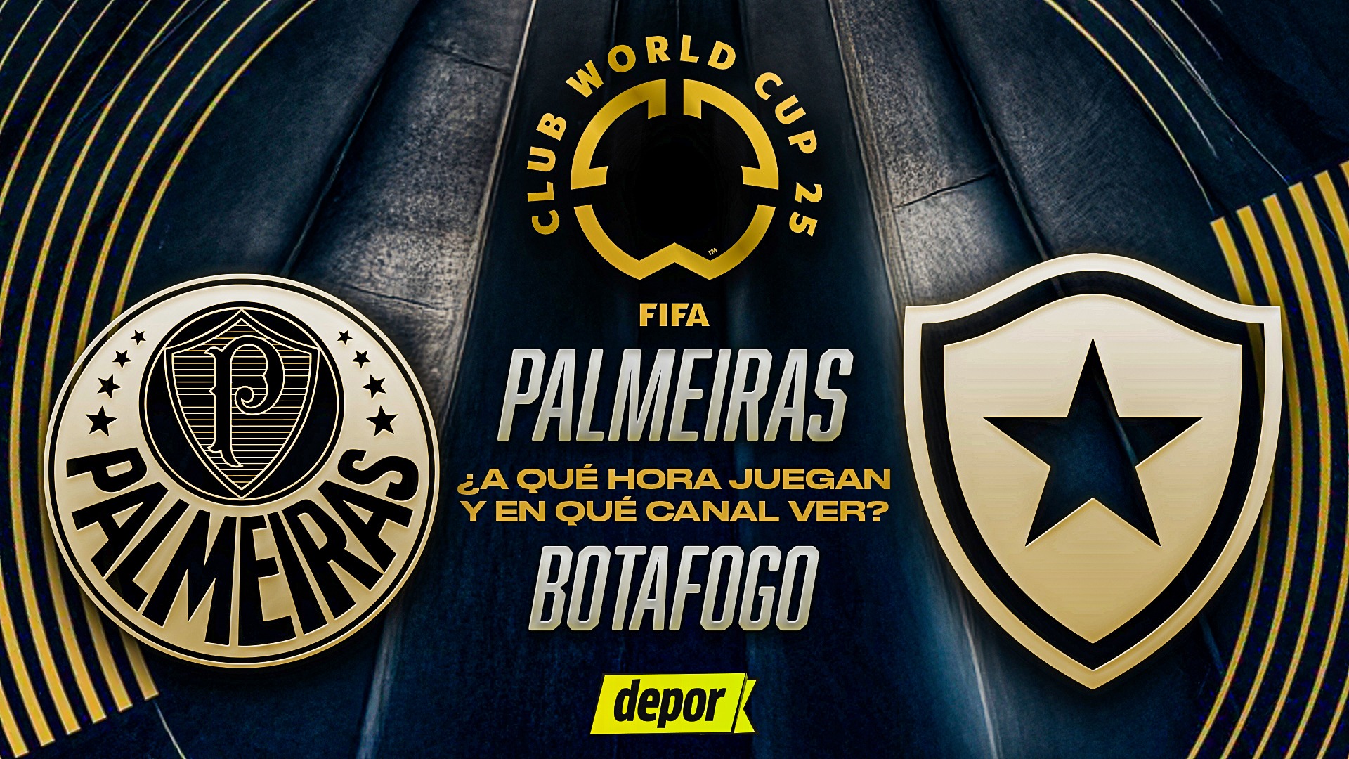 Palmeiras vs. Botafogo por Mundial de Clubes. (Diseño: Christian Marlow)
