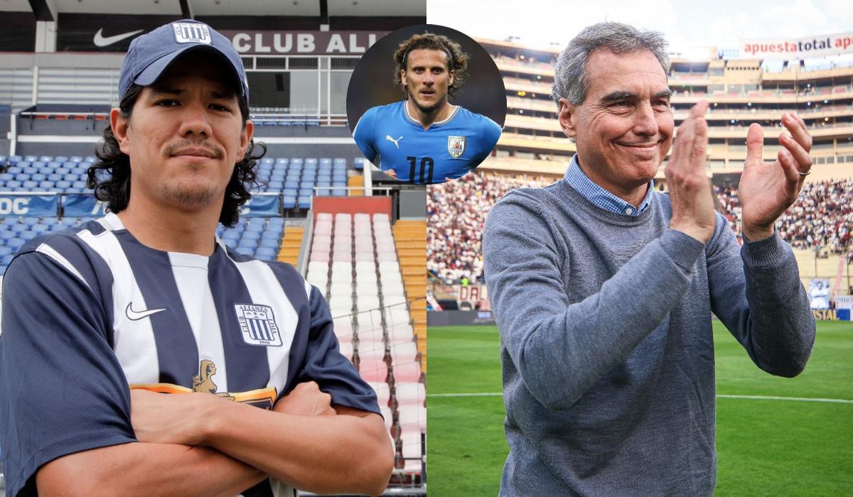 Óscar Vílchez reveló anécdota con José Guillermo del Solar y posible fichaje de Forlán por Universitario. (Foto: Composición: Alianza Lima / Getty Images / Liga 1)