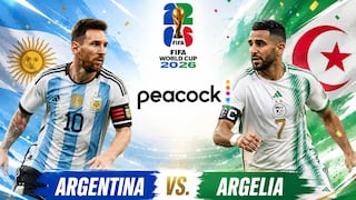 Peacock transmitió el partido Argentina 3-0 Argelia por el Mundial 2026