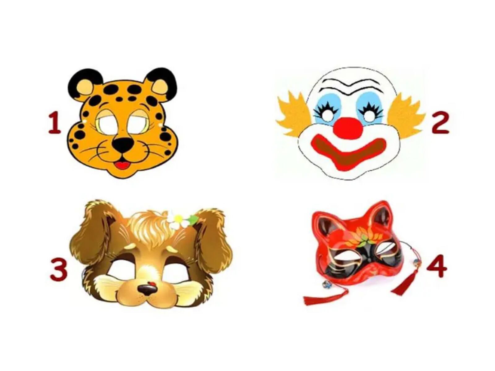 TEST VISUAL | Esta imagen te muestra cuatro máscaras diferentes. Tienes que decir cuál usarías. (Foto: namastest.net)