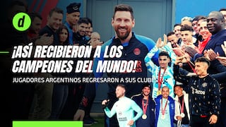 Recibimiento de campeón: Messi y el resto de los jugadores de la selección Argentina se reintegraron a sus clubes