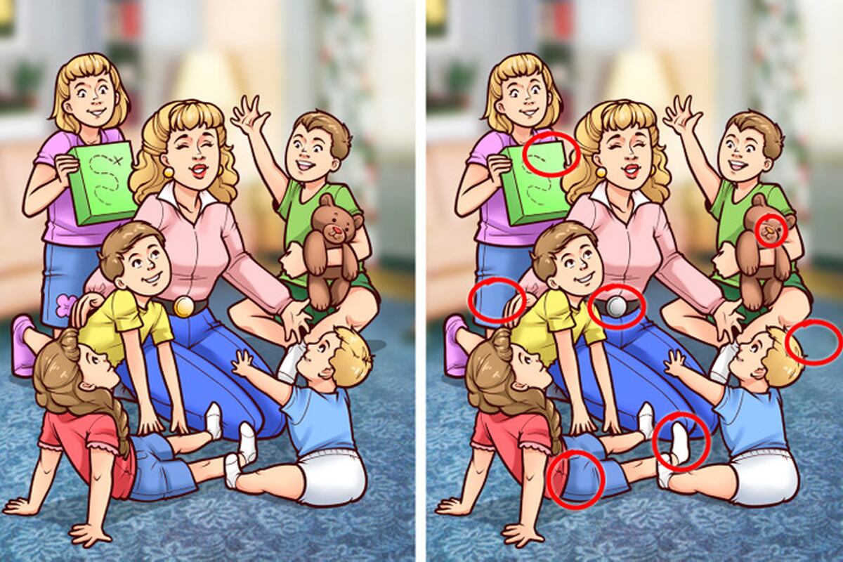 Las siguientes son las diferencias entre las dos imágenes.