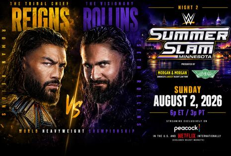 ¿Dónde ver WWE SummerSlam 2026 Night 2 hoy con Roman Reigns vs. Seth Rollins?