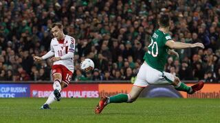 Tras contra perfecta: Eriksen marcó golazo para Dinarmarca en repechaje con Irlanda [VIDEO]