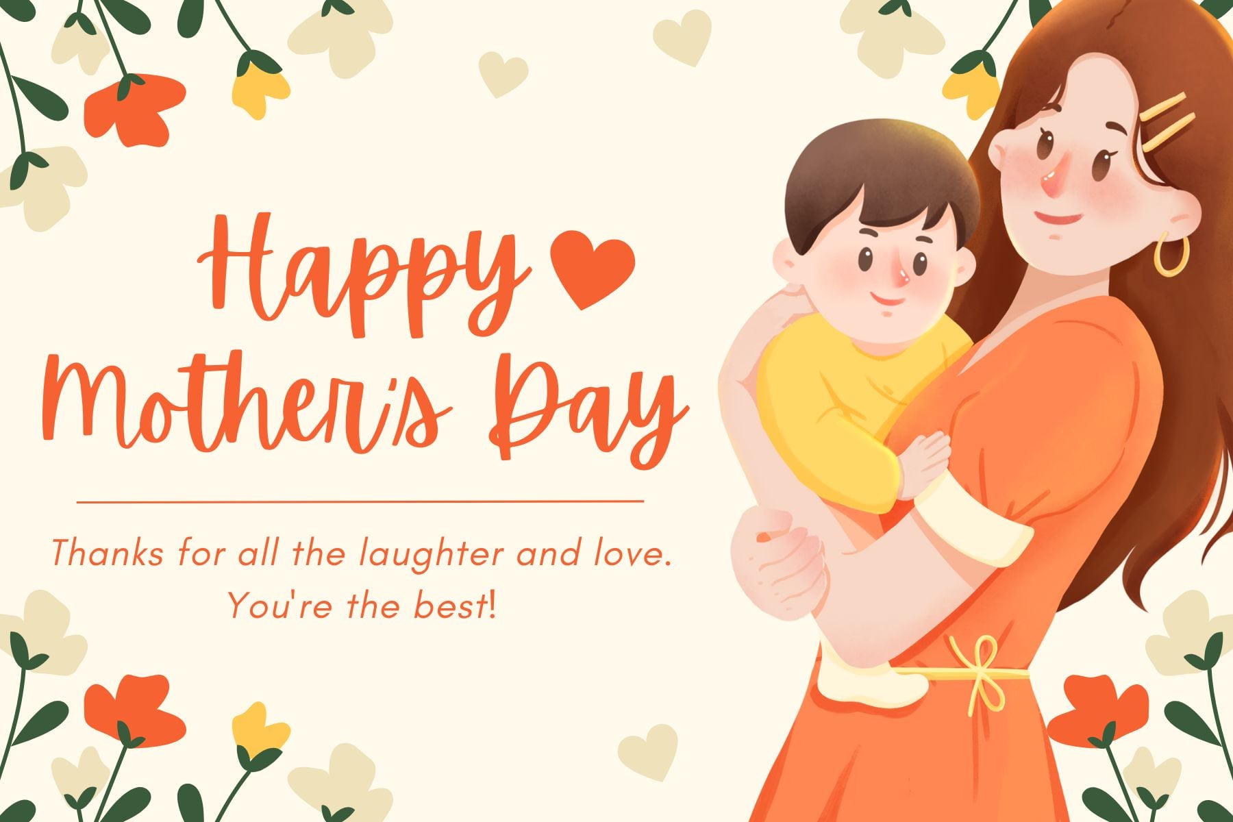 Thanks for all the laughter and love. You're the best! Happy Mother's Day! | Photo by Canva.com