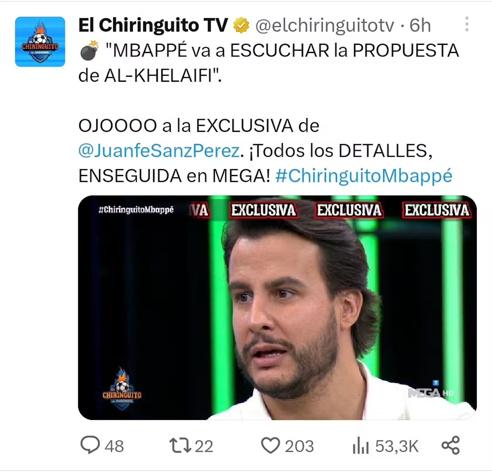 El Chiringuito y la última revelación sobre el futuro de Mbappé.