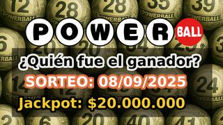Powerball hoy, 08/09/25: números ganadores de lotería — ¿Quién ganó el jackpot de $20 millones en EE. UU.?