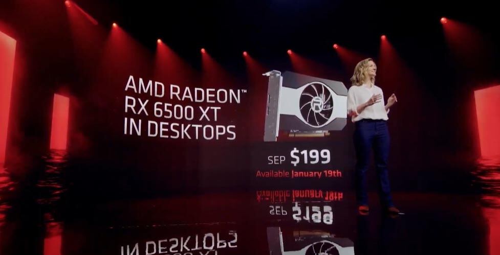 AMD también presenta su gráfica de entrada: Radeon RX 6500 XT. (Foto: AMD)