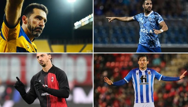 Gianluigi Buffon, Cesc Fábregas, Zlatan Ibrahimović y David Silva seguían siendo futbolistas profesionales.