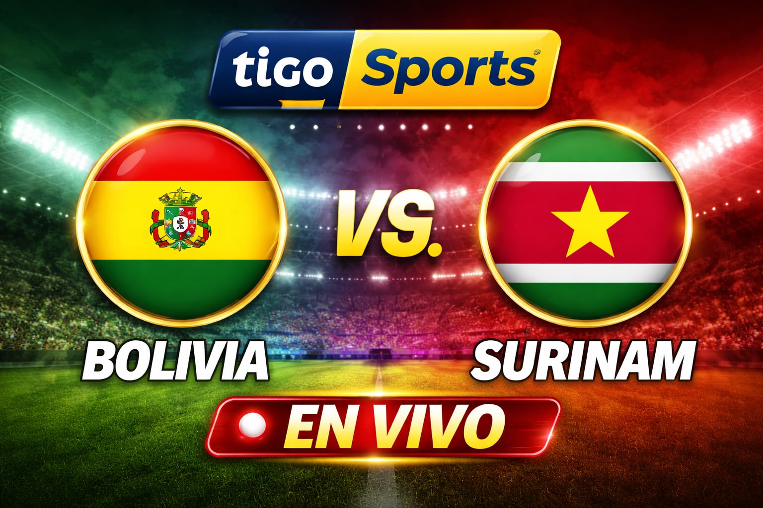 El partido entre Bolivia y Surinam se disputará el jueves 26 de marzo en el estadio BBVA de Monterrey en México (Imagen hecha por MAG con apoyo de la IA Gemini)