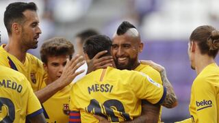 A uno del Madrid: Barcelona derrotó al Valladolid con gol de Arturo Vidal