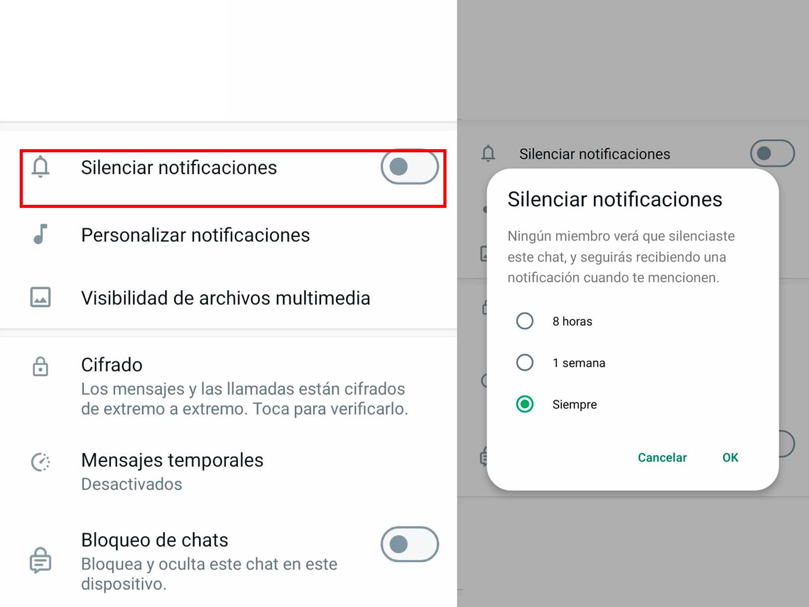 WHATSAPP | Este método funcionará siempre y cuando silencies la conversación de alguien en WhatsApp. (Foto: MAG - Rommel Yupanqui)