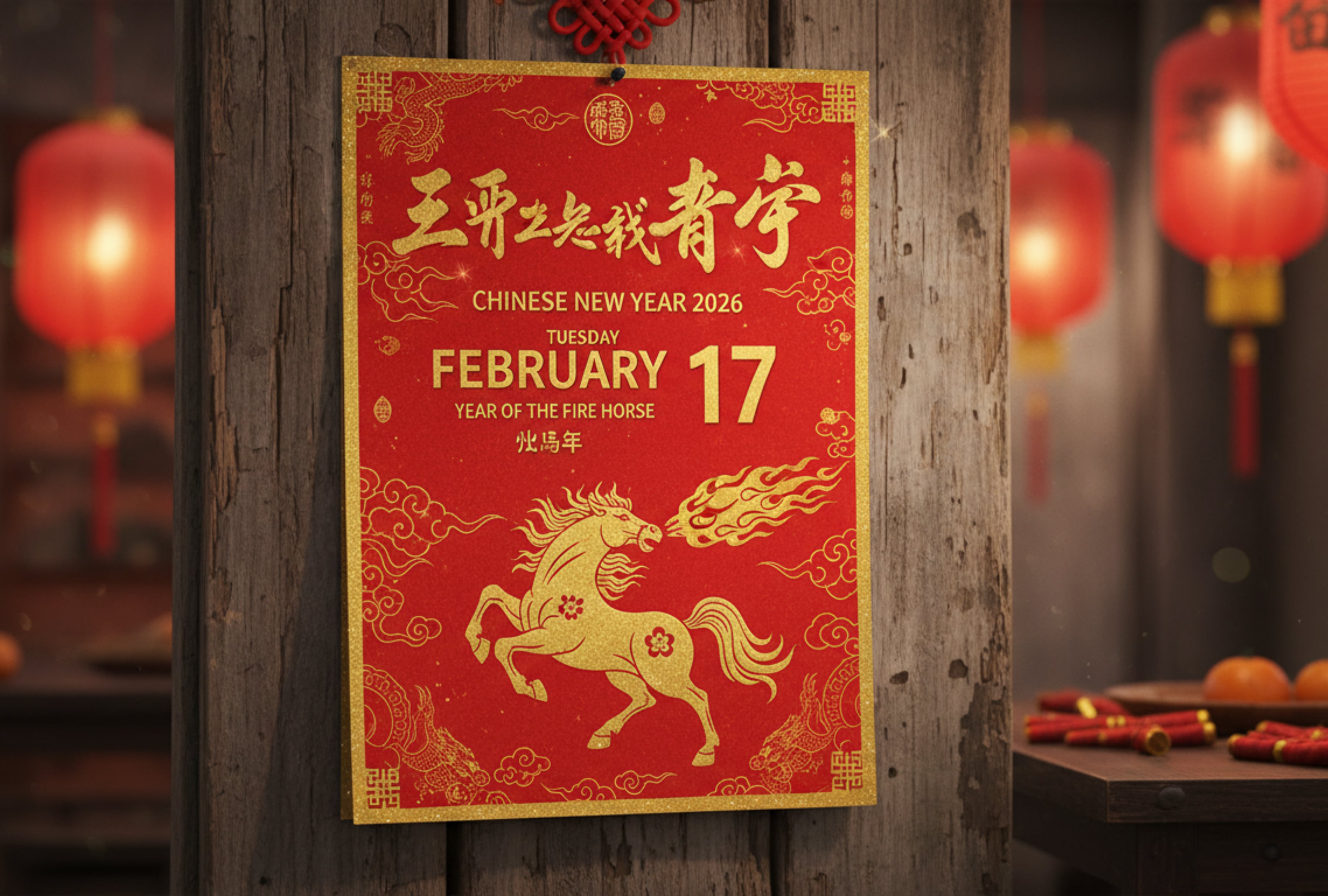 Mark your calendars! Discover when the Chinese New Year 2026 starts and embrace the Year of the Fire Horse. Learn about the traditions and dates that will shape this energetic new lunar cycle. Don't miss out on the celebration! | Image created by Depor using Gemini AI / GEC