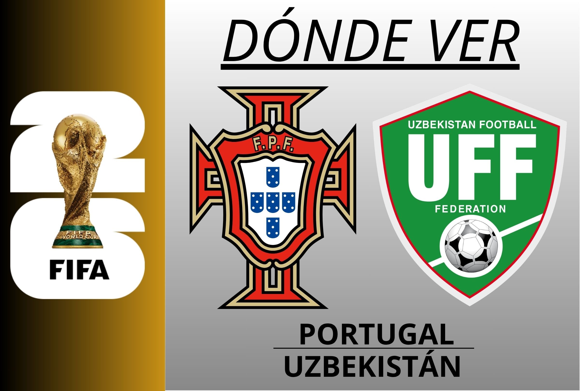 Conoce qué canales de TV pasan y dónde ver Portugal vs. Uzbekistán EN VIVO y EN DIRECTO hoy 23 de junio por la Copa Mundial 2026. (Foto: Composición Depor)