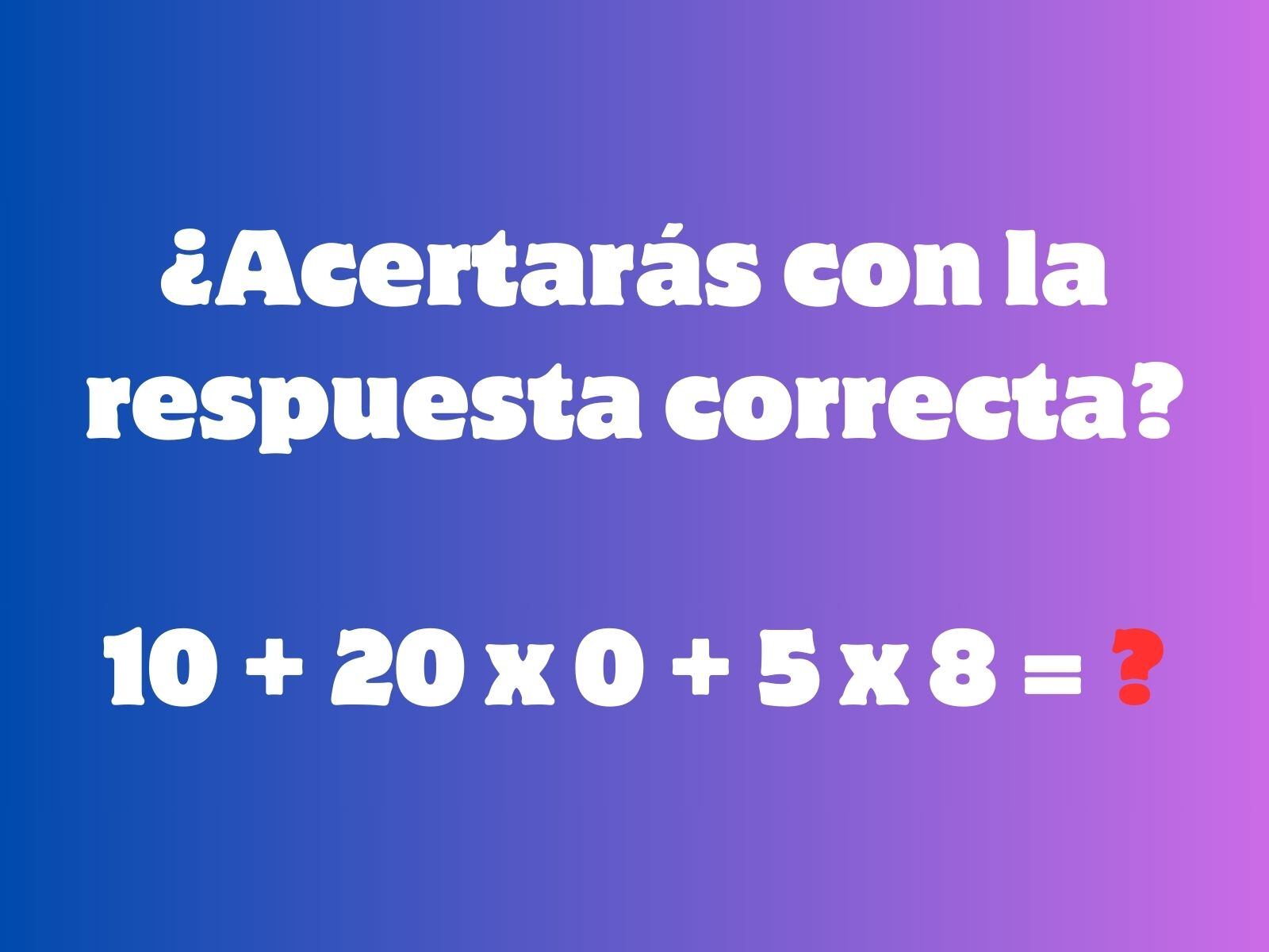 RETO MATEMÁTICO | Concéntrate y resuelve lo más pronto posible este ejercicio.